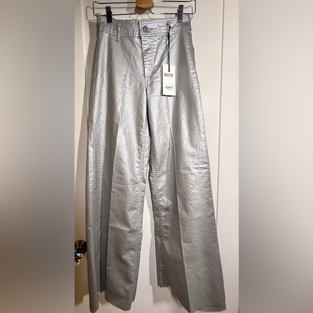 Oat New York Shimmering Silver Trousers